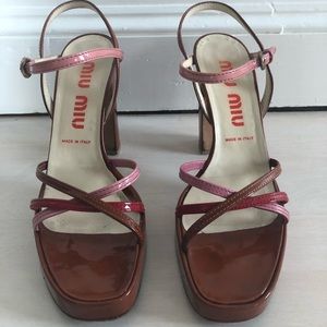 Miu Miu Authentic platform heels Sz 38.5 8.5
